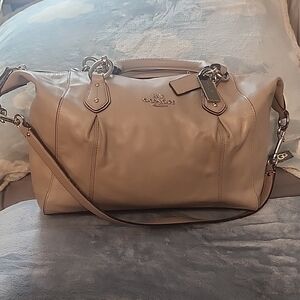 Coach Beige Leather Satchel